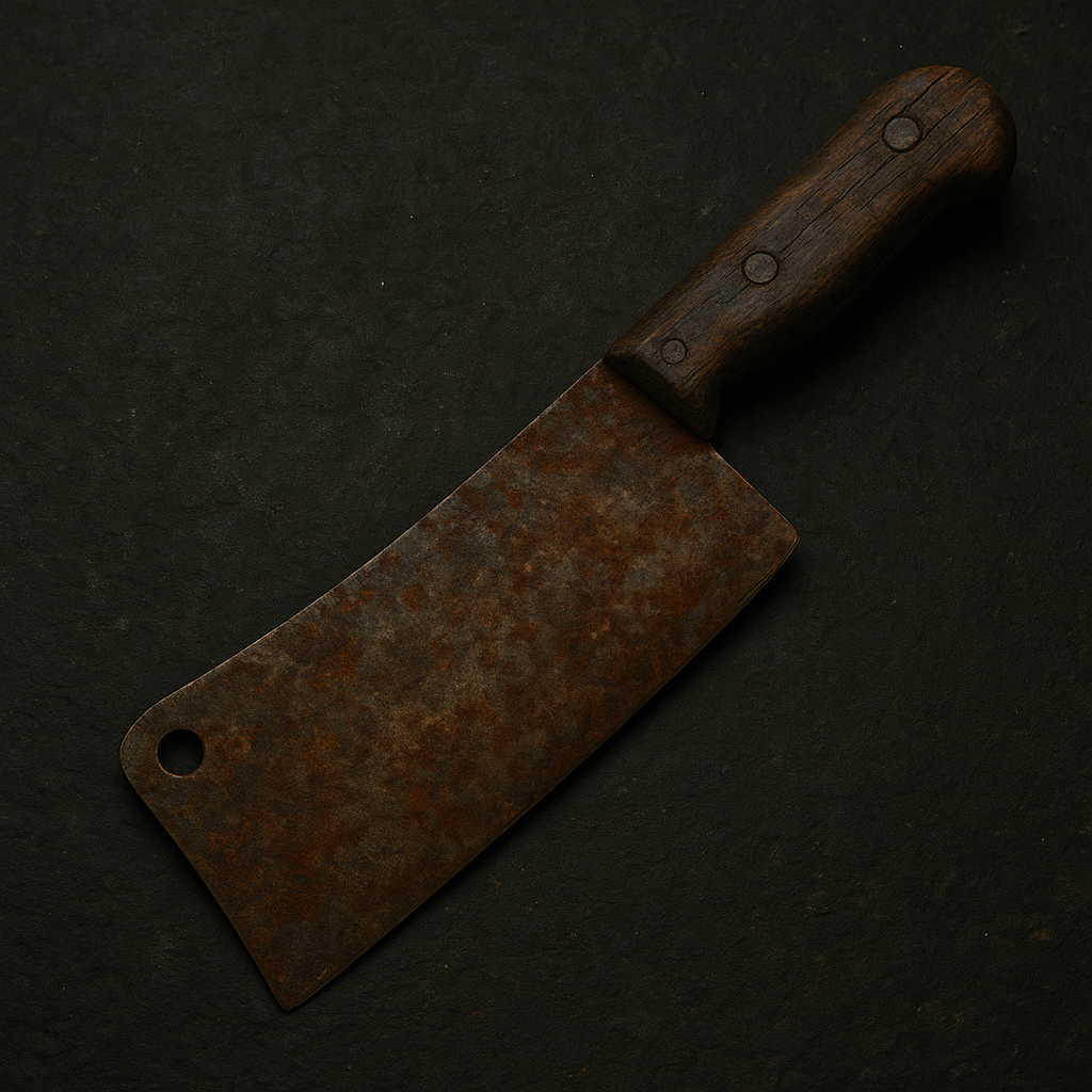 Rostiges Fleischermesser
