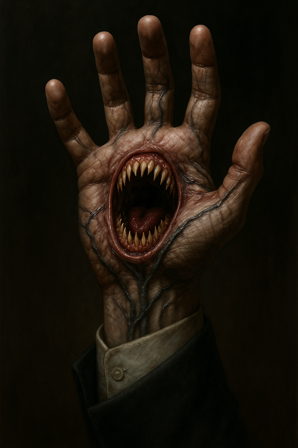 Hand des Verzehrers